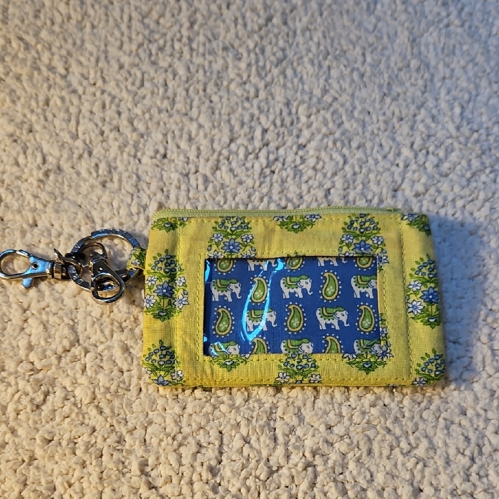 Vera Bradley Blue and Green Elephant Paisley Wallet